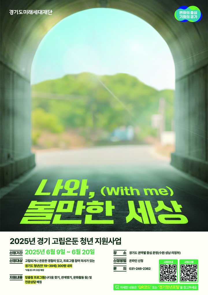  '고립은둔청년 지원사업' 참여자 모집(사진=경기도 제공) *재판매 및 DB 금지