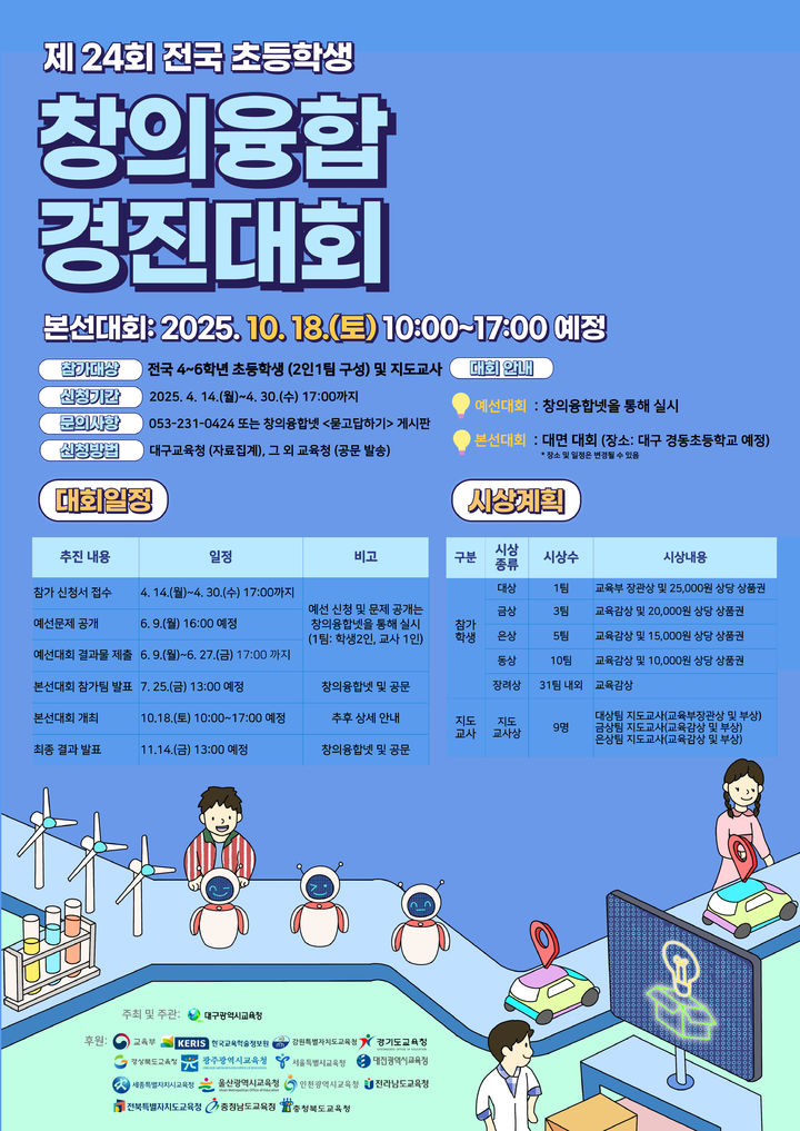 [대구=뉴시스]대구교육청, 2025년 전국 초·중학생 창의융합 경진대회 개최(사진=대구교육청 제공) photo@newsis.com *재판매 및 DB 금지