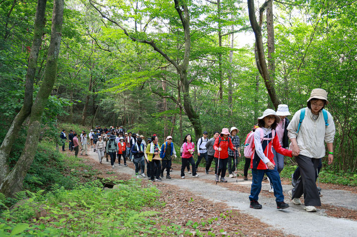 [산청=뉴시스] 산청군 지리산 장당계곡 미개방구간 탐방행사 (사진=산청군 제공) 2025. 06. 09. photo@newsis.com *재판매 및 DB 금지