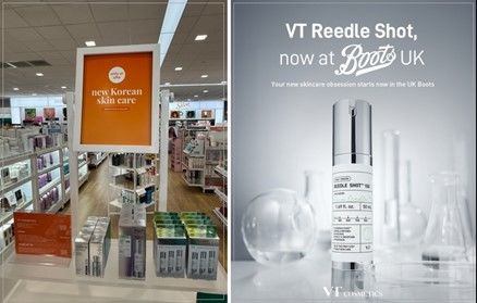 브이티 신규 채널 입점 미국 울타뷰티, 영국 부츠. (사진=브이티) *재판매 및 DB 금지