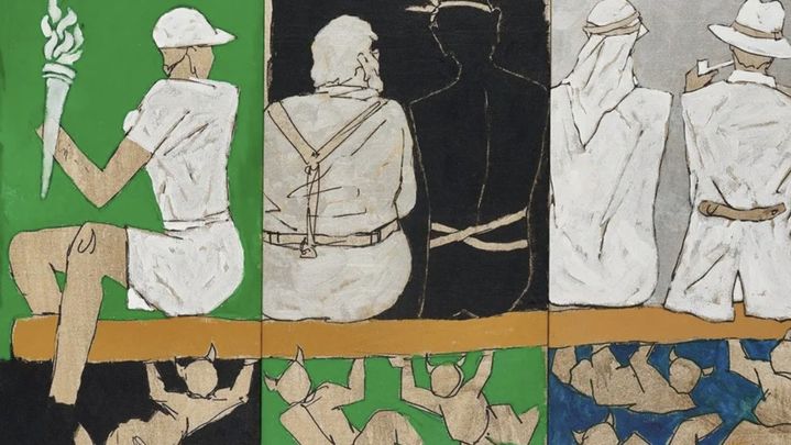 [서울=뉴시스] MF 후세인의 그림 (사진=BBC 갈무리) 2025.06.10  *재판매 및 DB 금지