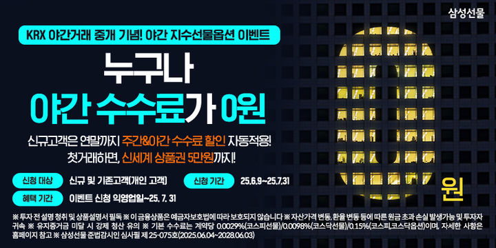 국내선물 야간거래 오픈. (사진=삼성선물 제공) *재판매 및 DB 금지