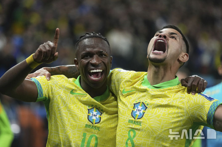 [상파울루=AP/뉴시스]브라질, 23회 연속 월드컵 본선 진출 진기록. 2025.06.10.