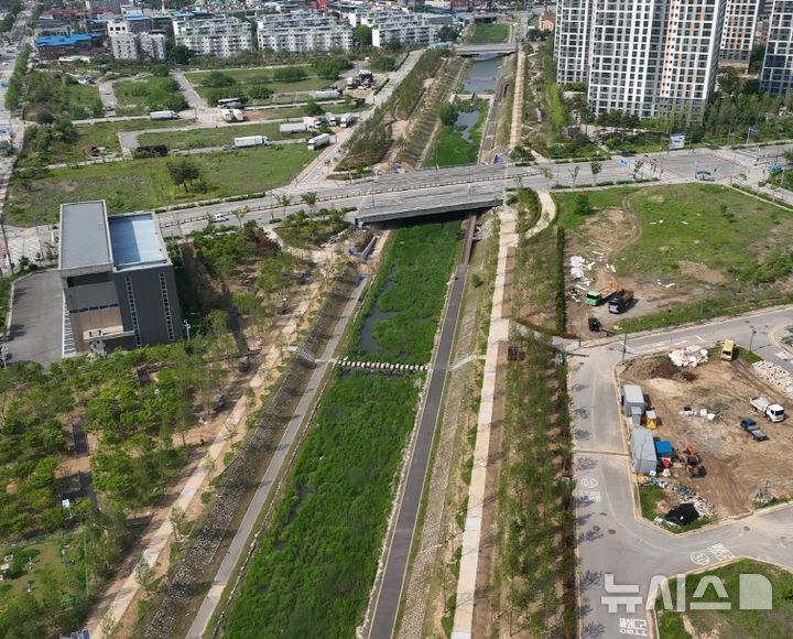 [안성=뉴시스] 안성시 아양택지지구 '금석천 도시바람길숲' 모습 (사진=안성시 제공) 2025.06.11.photo@newsis.com 