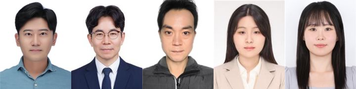 건국대가 '매치업' 사업 운영기관으로 선정됐다. 사진은 (왼쪽부터) 김경모 교수, 김천환 연구원, 한봉원 연구원, 송민지 연구원, 유소연 연구행정직. (사진=건국대 제공) *재판매 및 DB 금지