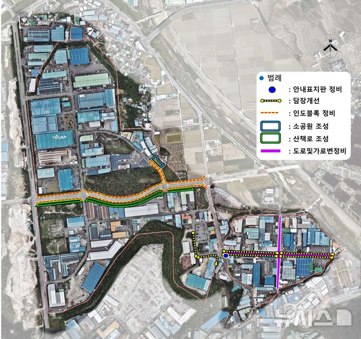 경주시, 외동산단 환경개선 사업계획도