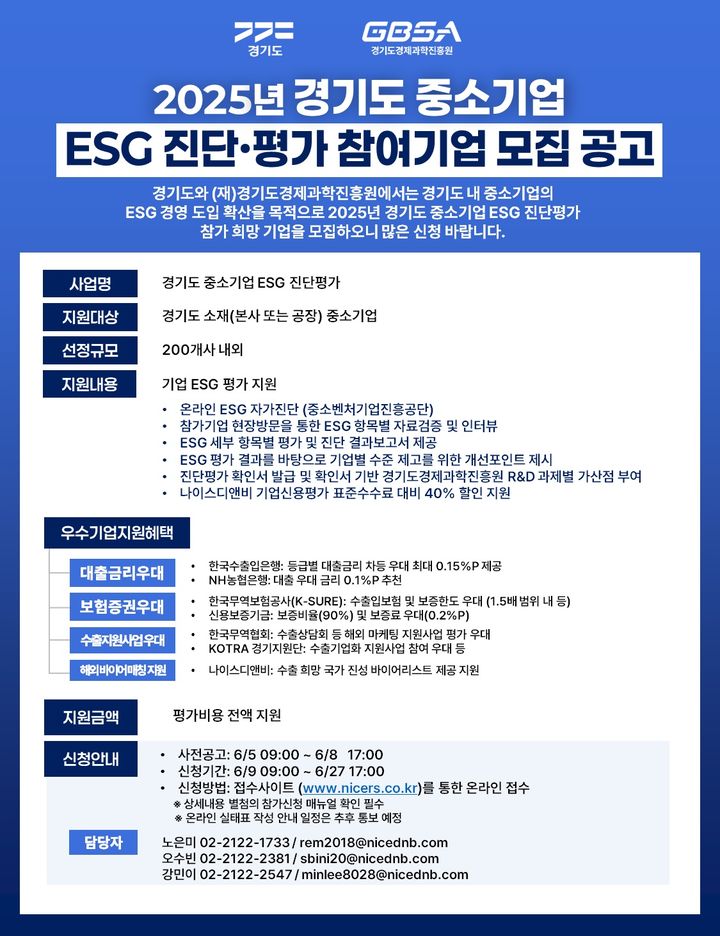 '경기도 중소기업 ESG(환경·사회·지배구조) 진단·평가 지원사업'(사진=경기도 제공) *재판매 및 DB 금지