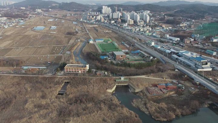 [청주=뉴시스] 충북 청주시 흥덕구 강내면 수석소하천 하류부. (사진=청주시 제공) photo@newsis.com *재판매 및 DB 금지