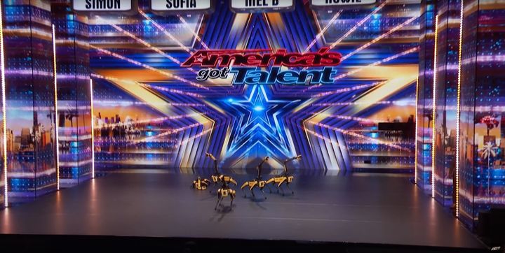 [서울=뉴시스] 미국의 대표 예능 프로그램 '아메리카 갓 탤런트'에서 공연하는 보스턴 다이나믹스 로봇 '스팟'. (사진=아메리카 갓 탤런트 갈무리) 2025.06.12 photo@newsis.com *재판매 및 DB 금지