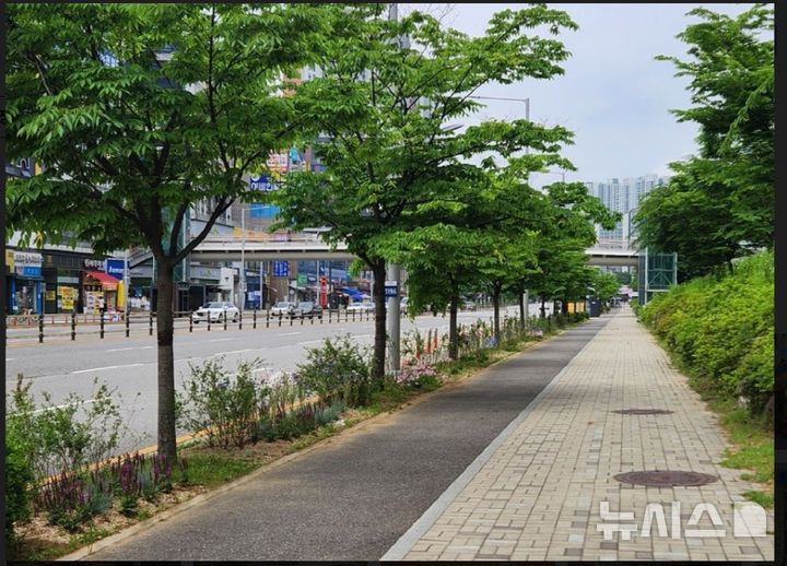 [시흥=뉴시스] 사업을 마친 은계지구의 ‘정원형 띠녹지 조성’ 현장. (사진=시흥시 제공).2025.06.15. photo@newsis.com