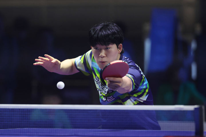 [서울=뉴시스] 두나무 프로탁구리그 남자 단식 우승을 차지한 박규현. (사진 = 한국탁구프로연맹 제공) *재판매 및 DB 금지