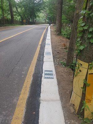 배수로 개선 조치가 완료된 광릉내 일대 도로. (사진=남양주북부경찰서 제공) photo@newsis.com *재판매 및 DB 금지