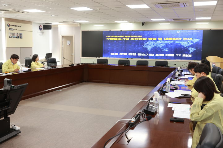 [서울=뉴시스]중동 분쟁 관련 중소기업 피해 대응 TF 회의.(사진=중소벤처기업부 제공) 2025.06.16. photo@newsis.com *재판매 및 DB 금지