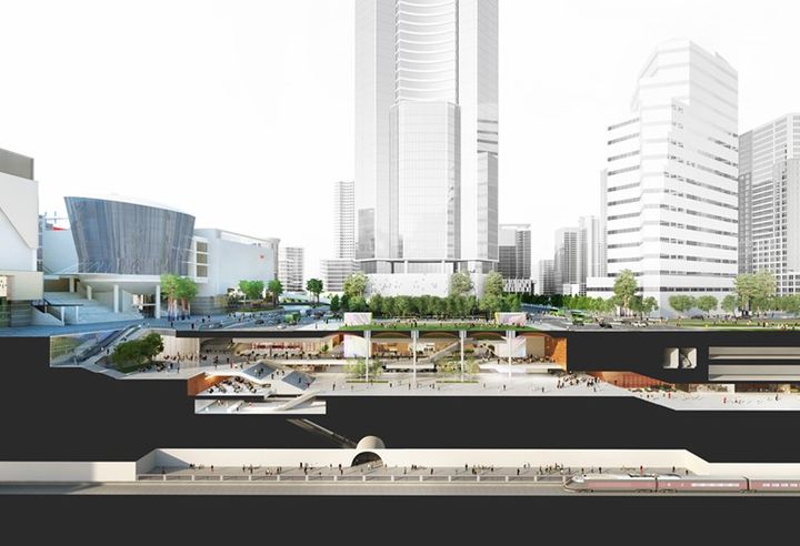 HDC현대산업개발은 지하철 1호선, 4호선, 신분당선, GTX-B를 연결하고, 용산역 전면공원의 지하를 복합개발하는 대형 프로젝트인 용산역 전면공원 지하공간 개발사업을 진행 중이다. *재판매 및 DB 금지