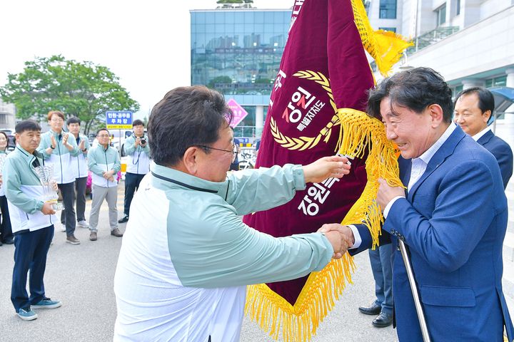 강원도민체전 종합우승 환영식모습. *재판매 및 DB 금지