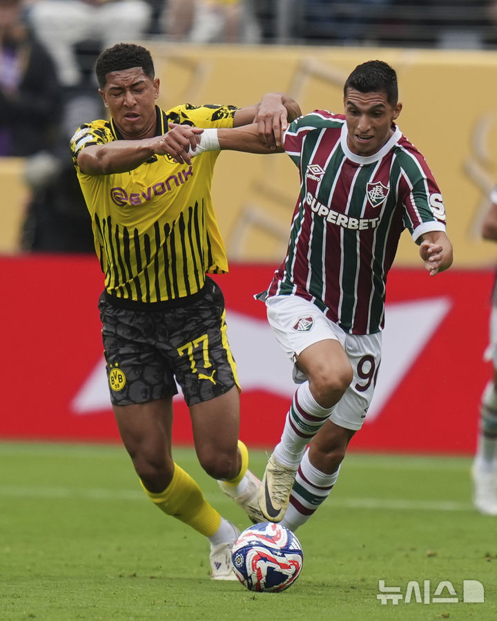 [이스트러더퍼드=AP/뉴시스] 2025 국제축구연맹(FIFA) 클럽월드컵 조별리그 F조 1차전에서 맞붙은 도르트문트(독일), 플루미넨시(브라질). 2025.06.17.