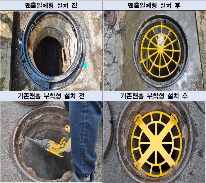 [부산=뉴시스] 맨홀 추락방지시설. (사진=부산시 제공) 2025.06.18. photo@newsis.com&nbsp; *재판매 및 DB 금지