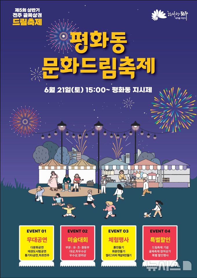 [전주=뉴시스]윤난슬 기자 = 전북 전주시는 오는 21일 평화동 지시제 생태공원에서 '제5회 상반기 골목상권 가족문화 드림축제'를 연다고 18일 밝혔다. (사진=전주시 제공) photo@newsis.com 