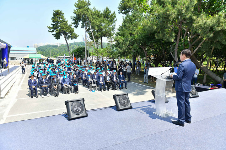 [여수=뉴시스] 18일 여수시 신월로 여순10·19사건 홍보관에서 개관식이 열리고 있다. (사진=여수시 제공) 2025.06.18. photo@newsis.com *재판매 및 DB 금지