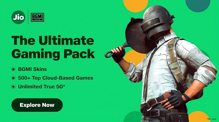 [서울=뉴시스] 크래프톤이 인도 기업들과 파트너십을 맺고 '배틀그라운드 모바일 인도(BGMI)'를 중심으로 현지 브랜드 생태계를 확장한다고 18일 밝혔다. 인도 최대 가입자 수(약 4억7000만명)를 보유한 통신사 릴라이언스 지오와 협력해 인도 최초 게임 특화 전용 요금제 '지오 게이밍 팩'을 출시했다. (사진=크래프톤 제공) *재판매 및 DB 금지