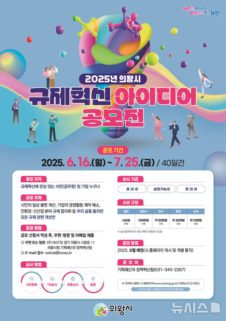 [의왕=뉴시스] 규제혁신 아이디어 공모전 안내문. (안내문=의왕시 제공).2025.06.18.photo@newsis.com
