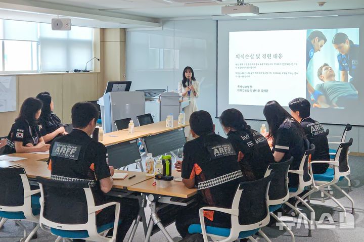 국제성모병원, 인천공항 소방대 대상 응급상황 대응 교육
