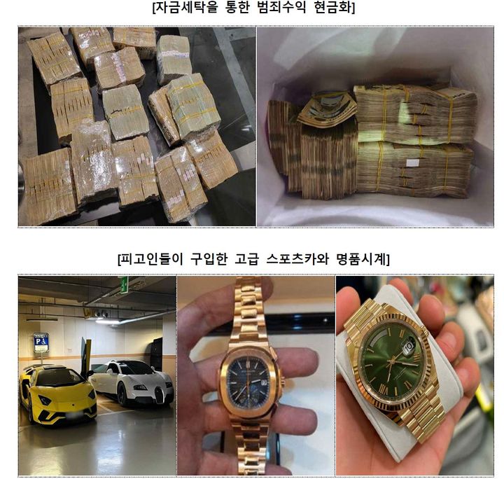 [대구=뉴시스]피고인들이 구입한 고급 스포츠카와 명품시계. (사진 = 대구지방검찰청 제공) 2025.06.19. photo@newsis.com *재판매 및 DB 금지