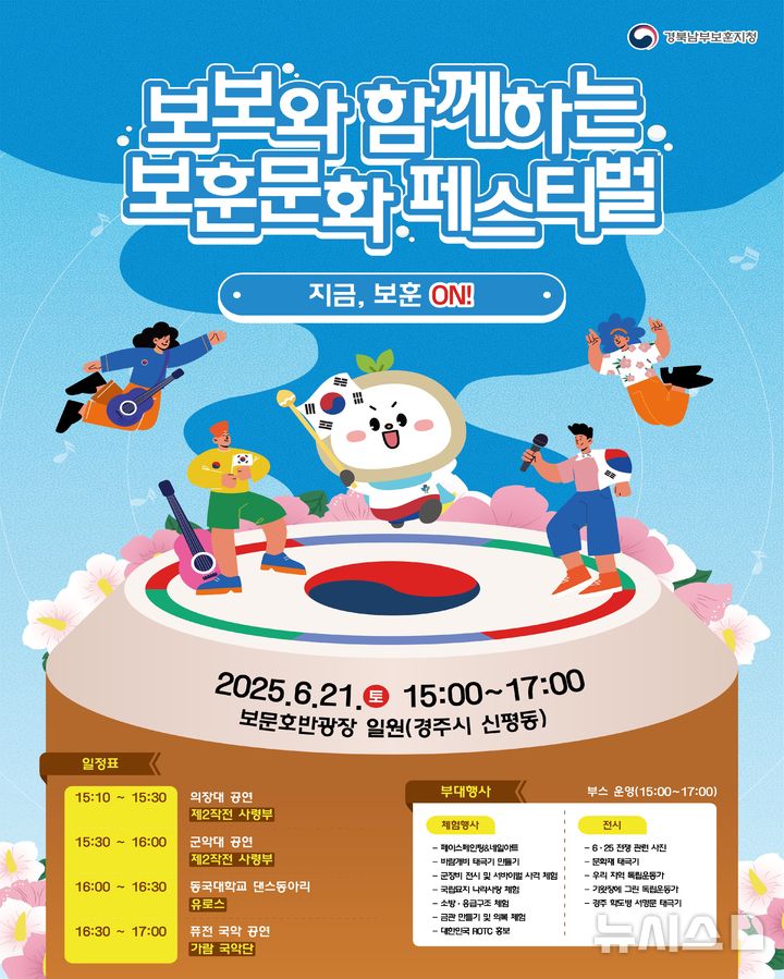 경북남부보훈지청, '보보와 함께하는 보훈문화 페스티벌' 포스터