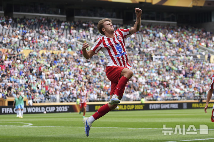 [시애틀=AP/뉴시스] 스페인 프로축구 프리메라리가 아틀레티코 마드리드의 파블로 바리오스. 2025.11.11.