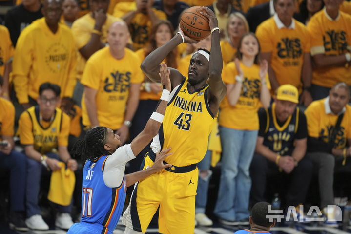 [인디애나폴리스=AP/뉴시스] 미국프로농구(NBA) 인디애나 페이서스의 파스칼 시아캄. 2025.06.20.