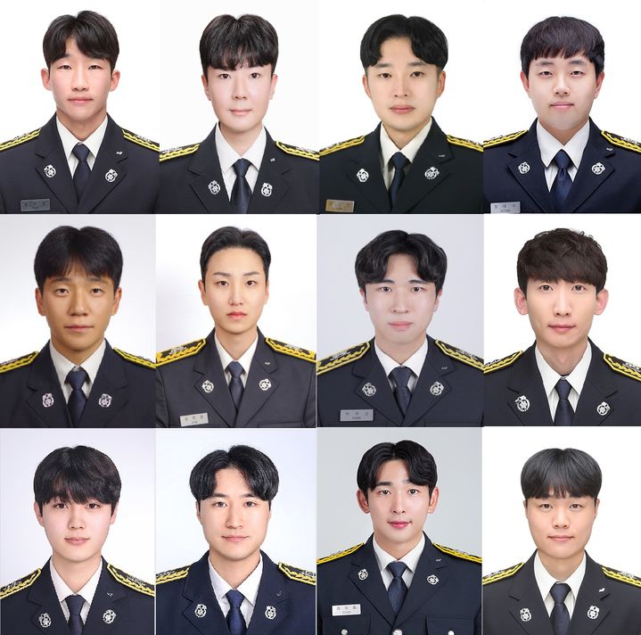 [사진=뉴시스] 서산소방서 화재대응2급 자격시험 합격자(윗줄 왼쪽부터 김태현·김영민·김인수·정태우·김성완·김한중·박우신·이동훈·임대한·정우형·최의호·한지수). (사진=서산소방서 제공) 2025.06.20. photo@newsis.com *재판매 및 DB 금지
