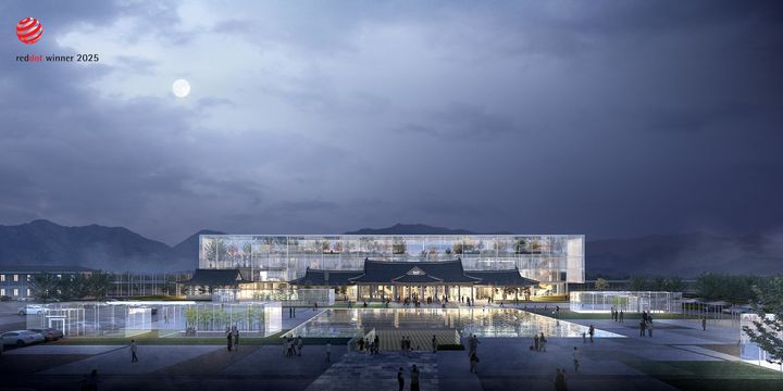 [대전=뉴시스] 세계 3대 디자인 어워드인 '레드닷(Red Dot)' 본상을 수상한 전주역사 조감도.(사진=국가철도공단 제공) *재판매 및 DB 금지