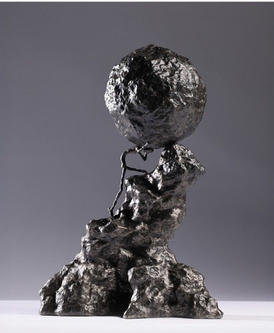 고현우, 그래도 행복하다고, 2025, 스테인리스 스틸, 철, 50x35x27cm *재판매 및 DB 금지