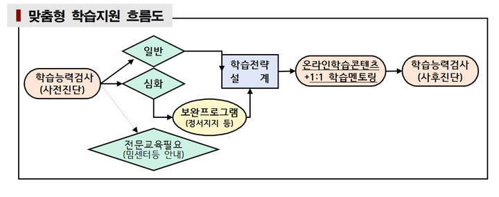 [서울=뉴시스] 맞춤형 학습 지원 흐름도. 2025.06.22. (도표=서울시 제공) *재판매 및 DB 금지