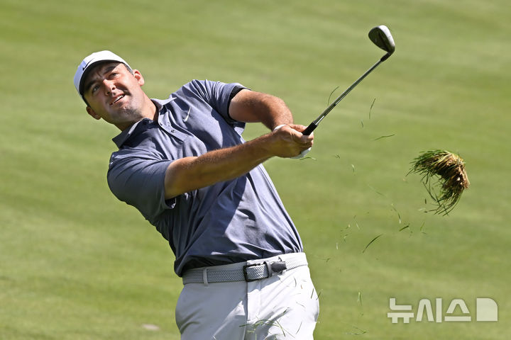 [크롬웰=AP/뉴시스] 미국프로골프(PGA) 투어의 스코티 셰플러. 2025.06.20.