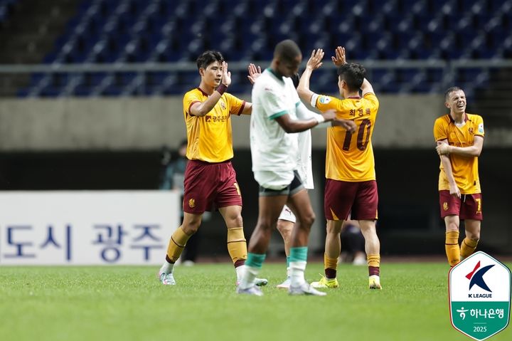 [서울=뉴시스] 프로축구 K리그1 광주FC의 박인혁. (사진=한국프로축구연맹 제공) *재판매 및 DB 금지