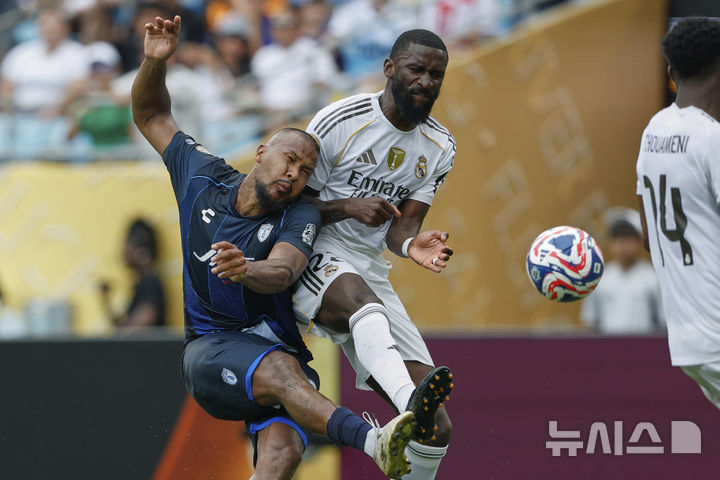 [샬럿=AP/뉴시스]레알 마드리드 수비수 뤼디거. 2025.06.22.