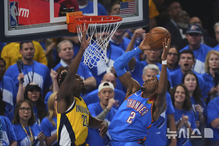 [오클라호마시티=AP/뉴시스] 미국프로농구(NBA) 오클라호마시티 선더의 샤이 길저스알렉산더. 2025.06.22.