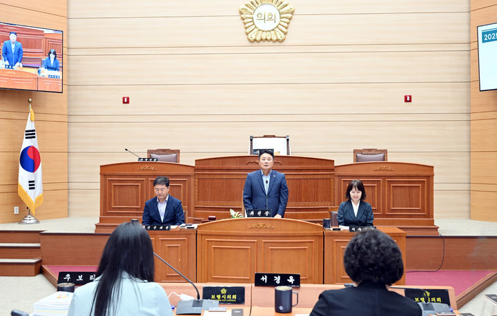 [보령=뉴시스] 백영창 보령시의회 행정사무감사특별위원회 위원장. (사진=보령시의회 제공) *재판매 및 DB 금지