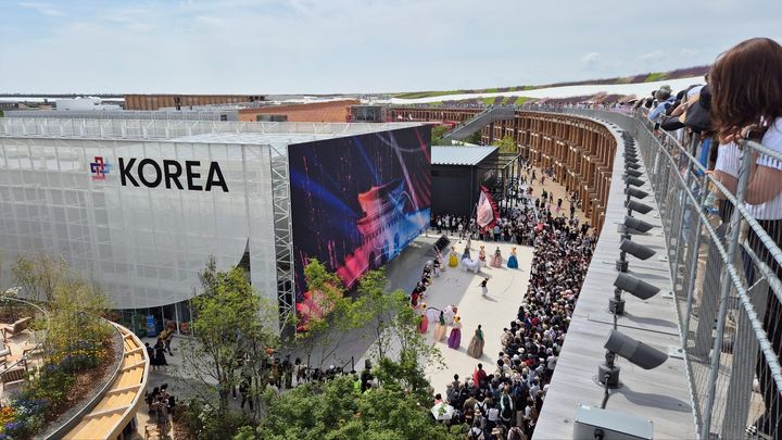 [서울=뉴시스] 2025 오사카엑스포 한국관 전경. (사진=코트라 제공) 2025.06.23 photo@newsis.com *재판매 및 DB 금지