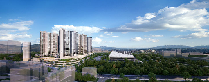 [양산=뉴시스] 경남 양산시 평산동 일원에서 양산자이 파크팰리체 전경. (사진=GS건설 제공) 2025.06.23. photo@newsis.com *재판매 및 DB 금지