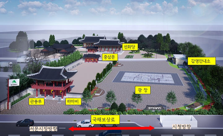 [대구=뉴시스]경상감영 복원 조감도(사진=대구시 제공) 2025.06.23 photo@newsis.com *재판매 및 DB 금지