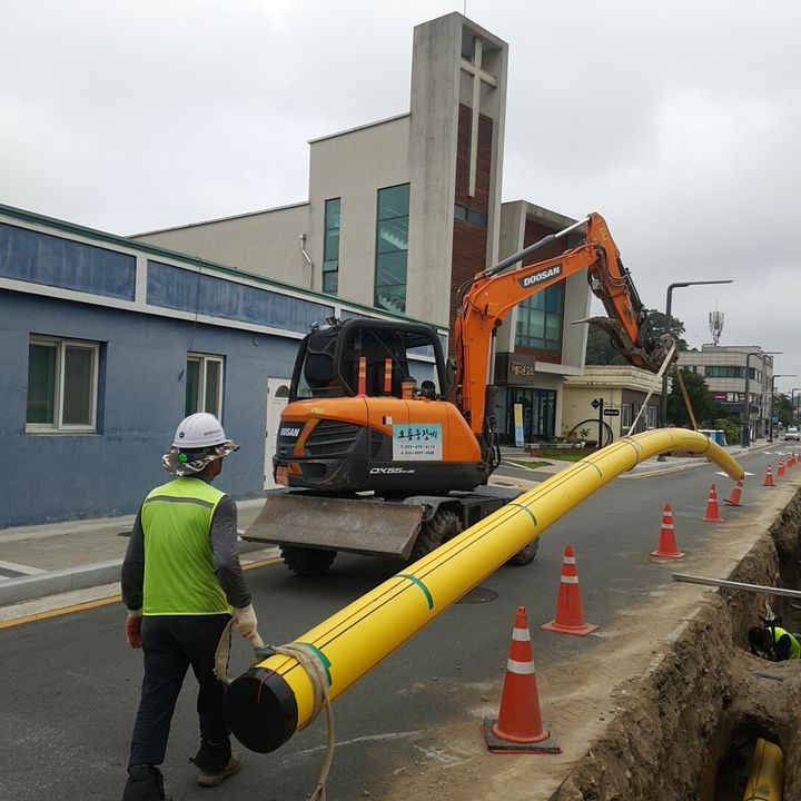 [양양=뉴시스]] 과거 동시가스 공사 모습.(사진=양양군 제공)photo@newsis.com *재판매 및 DB 금지