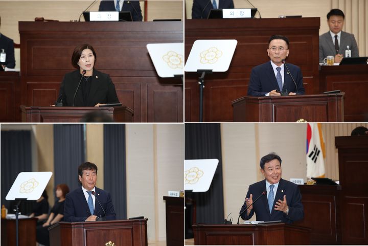 김미선 의원(위 좌)·박종대 의원(위 우)·소길영 의원(아래 좌)·김충영 의원(아래 우) *재판매 및 DB 금지