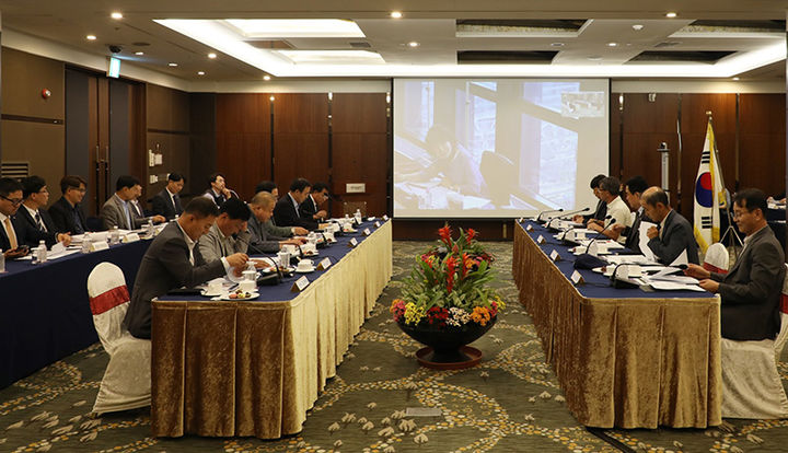 강원랜드는 23일 강원랜드 그랜드호텔에서 제222차 이사회를 열고 있다.(사진=강원랜드 제공) *재판매 및 DB 금지