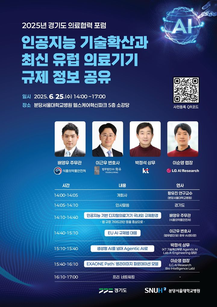 AI 기반 디지털 의료 기술 포럼(사진=경기도 제공) *재판매 및 DB 금지