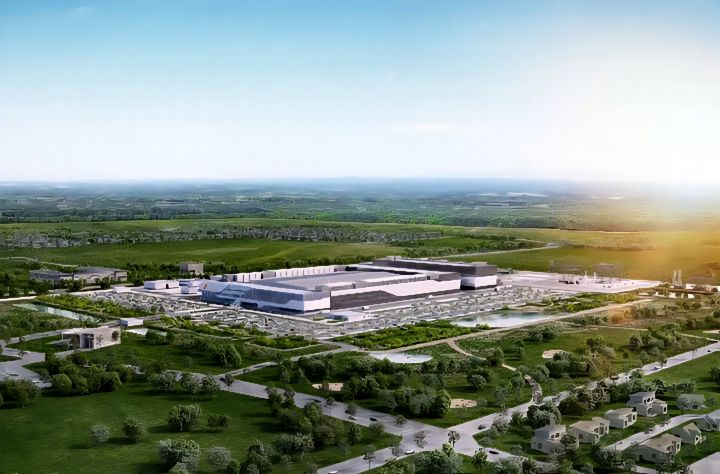 [서울=뉴시스]미국 인디애나주 웨스트라피엣에 지어질 SK하이닉스 고대역폭메모리(HBM) 패키징 공장 조감도. (사진=SK하이닉스 제공) photo@newsis.com *재판매 및 DB 금지