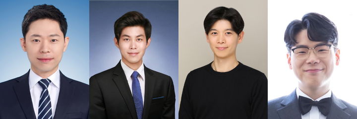 사진은 (왼쪽부터) 성균관대 김유성 교수(교신저자), 서동찬 AI Expert(삼성디스플레이), 김동일 PM(SK이노베이션), 손효은 계장(SK인천석유화학)이다. (사진=성균관대 제공) *재판매 및 DB 금지