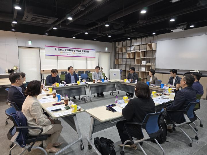 [부산=뉴시스] AI 마이크로일자리 정책발굴 자문회의. (사진=부산과학기술고등교육진흥원 제공) 2025.06.24. photo@newsis.com *재판매 및 DB 금지