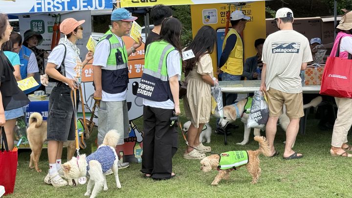 [제주=뉴시스] 반려견과 함께 하는 주민참여형 순찰 프로그램인 '댕댕이 안전지킴이'가 제주도 전역으로 확대 운영되고 있다. 해당 사진은 기사 내용과 관련이 없습니다. (사진=제주도 제공) photo@newsis.com *재판매 및 DB 금지